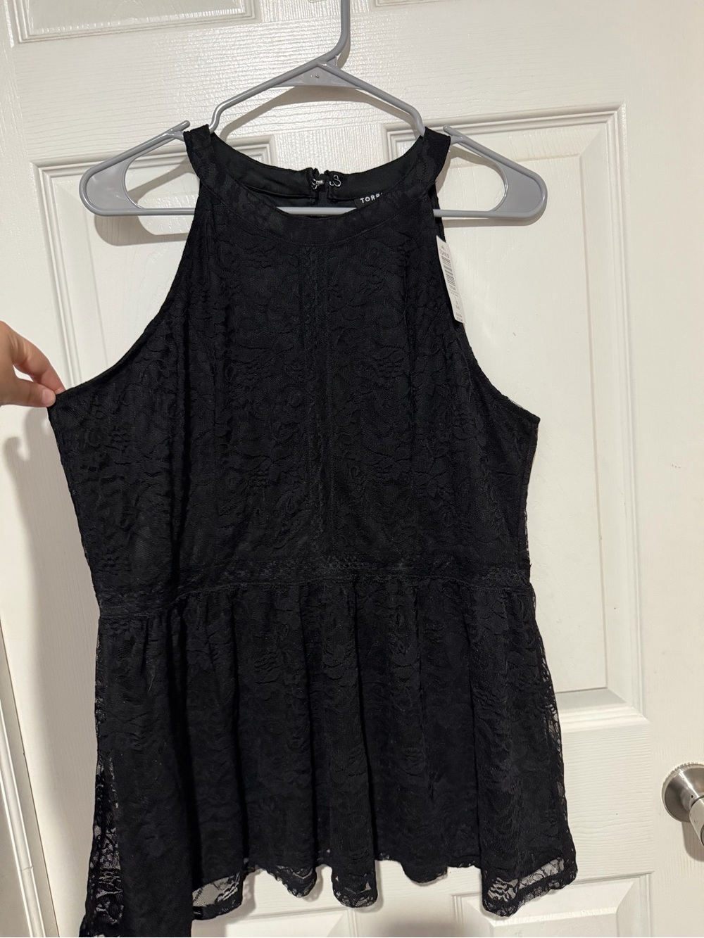 Torrid Black Lace Peplum top